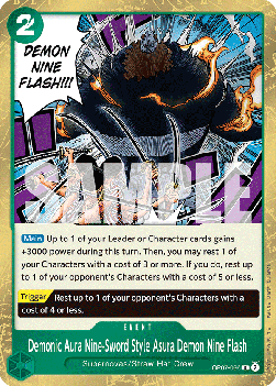 OP07-036 Demonic Aura Nine-Sword Style Asura Demon Nine Flash