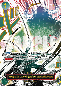 OP12-037AA Demon Aura Nine Sword Style Asura Blades Drawn Dead Man's Game