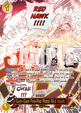 OP11-114AA Gum-Gum Fire-Fist Pistol Red Hawk