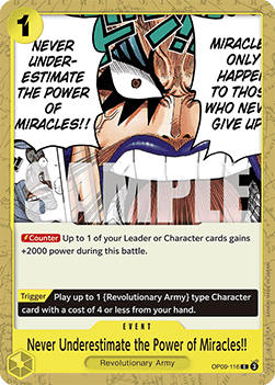 OP09-116 Never Underestimate the Power of Miracles!!