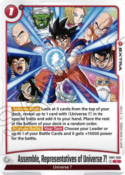 FB01-030 Assemble, Representatives of Universe 7!