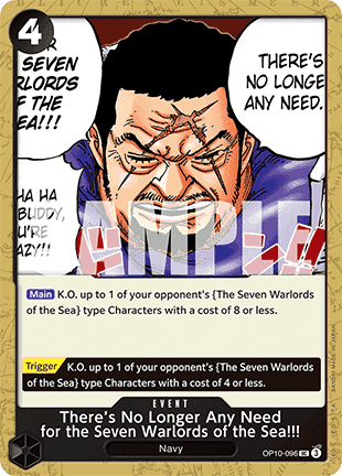 OP10-096 There’s No Longer Any Need for the Seven Warlords of the Sea!!!