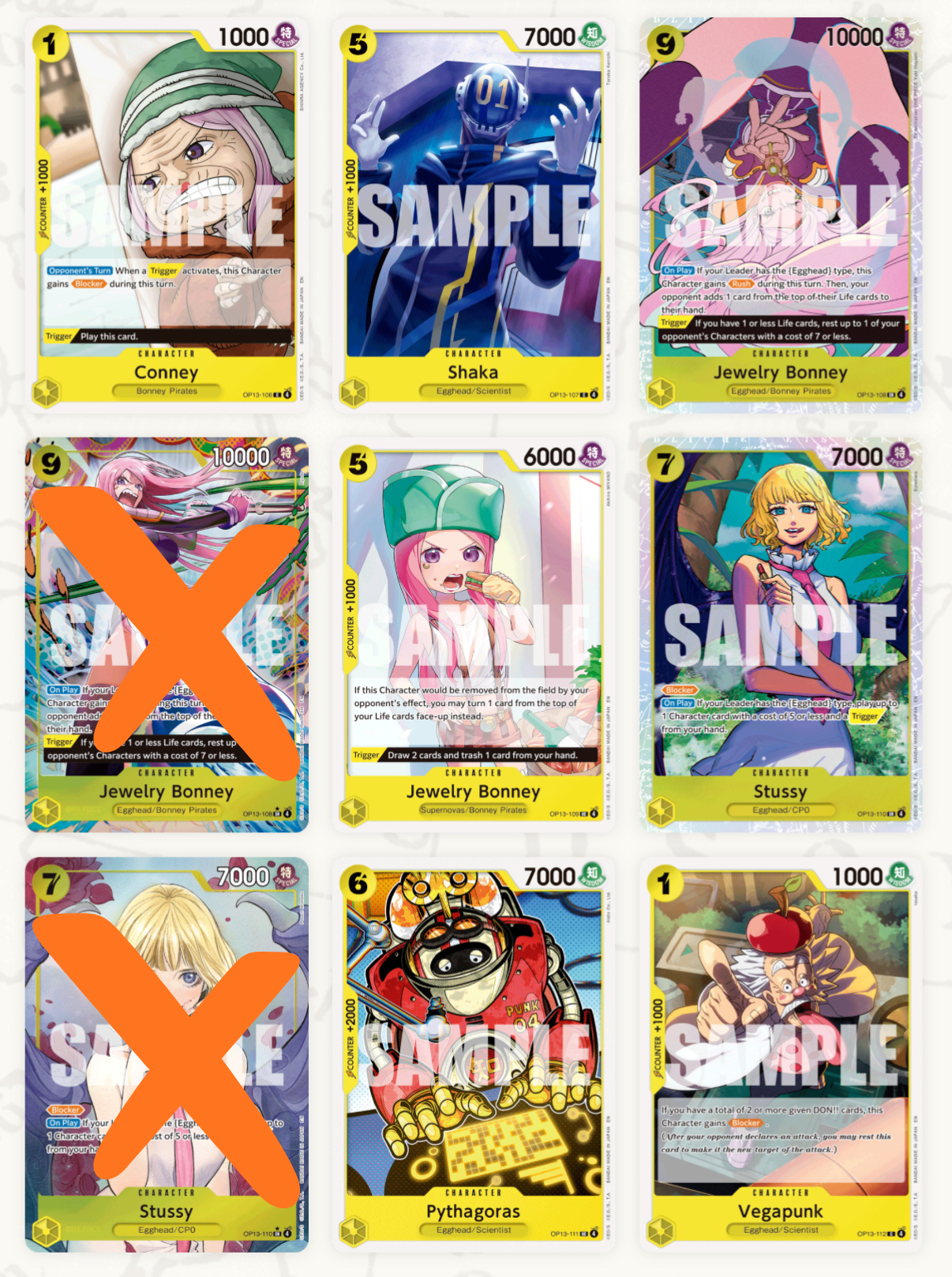 One Piece Card Game OP13 – Complete Base Set (All R & SR Included+Bonus OP13 Promo Card)